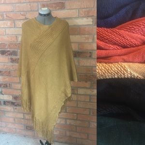 NWT! Sweater Poncho- Multiple Colors! | VLD